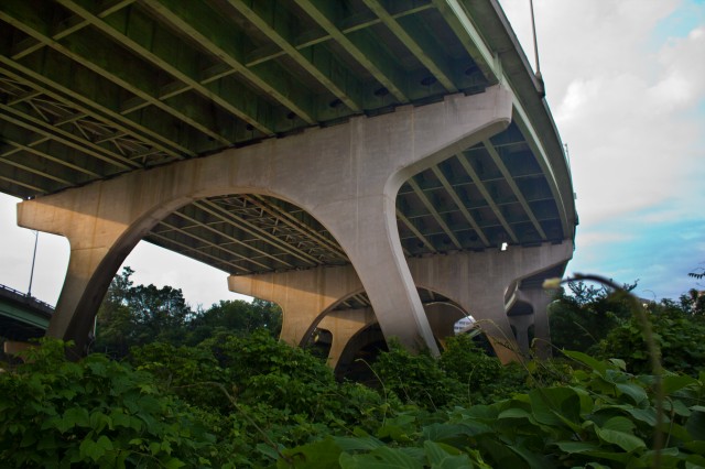 another under then bridge but with plants