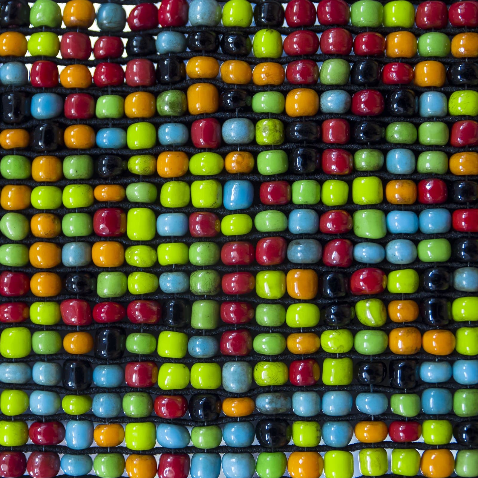 Dense arrangement of colorful beads.