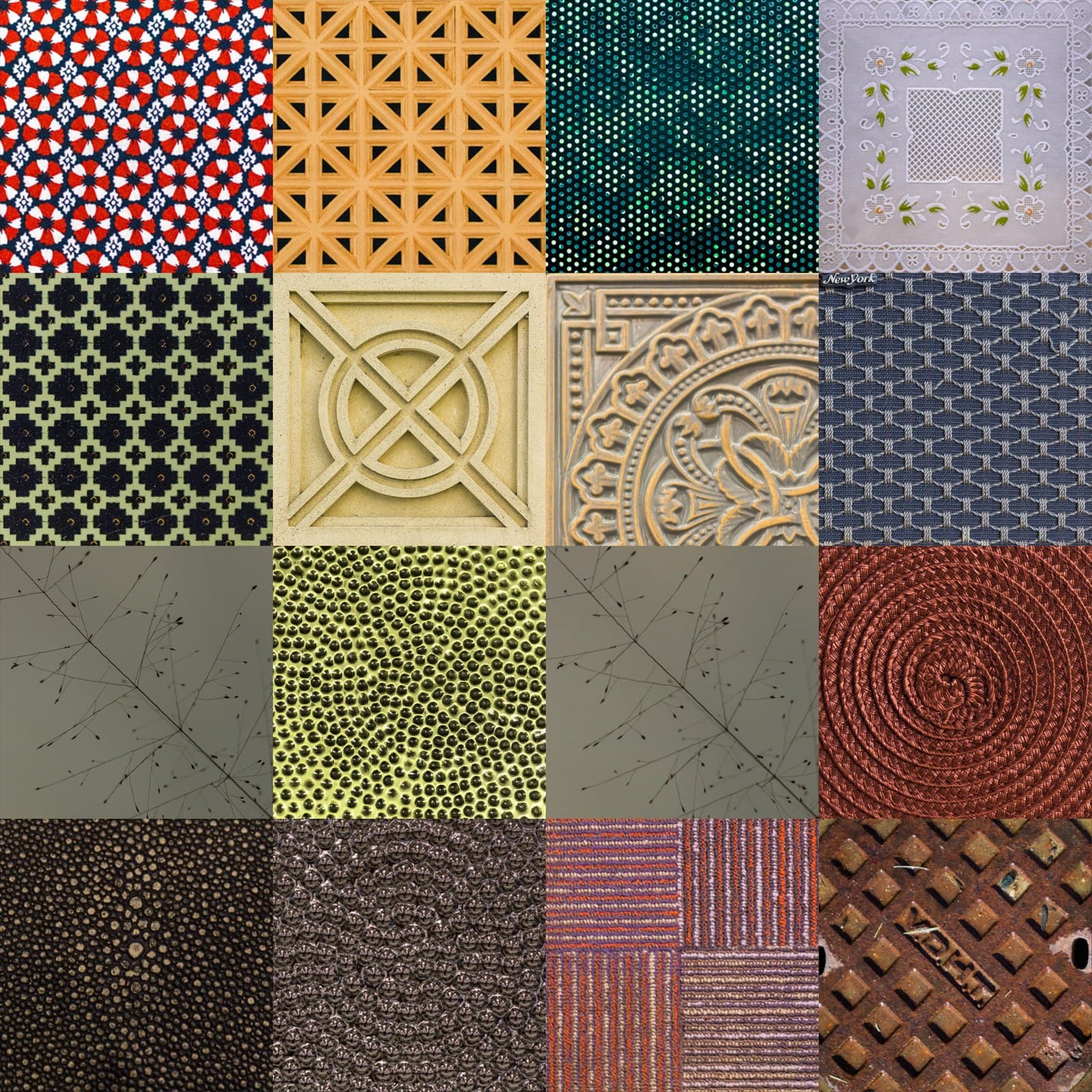 A large floral-pattern mosaic assembled from many smaller photographs.