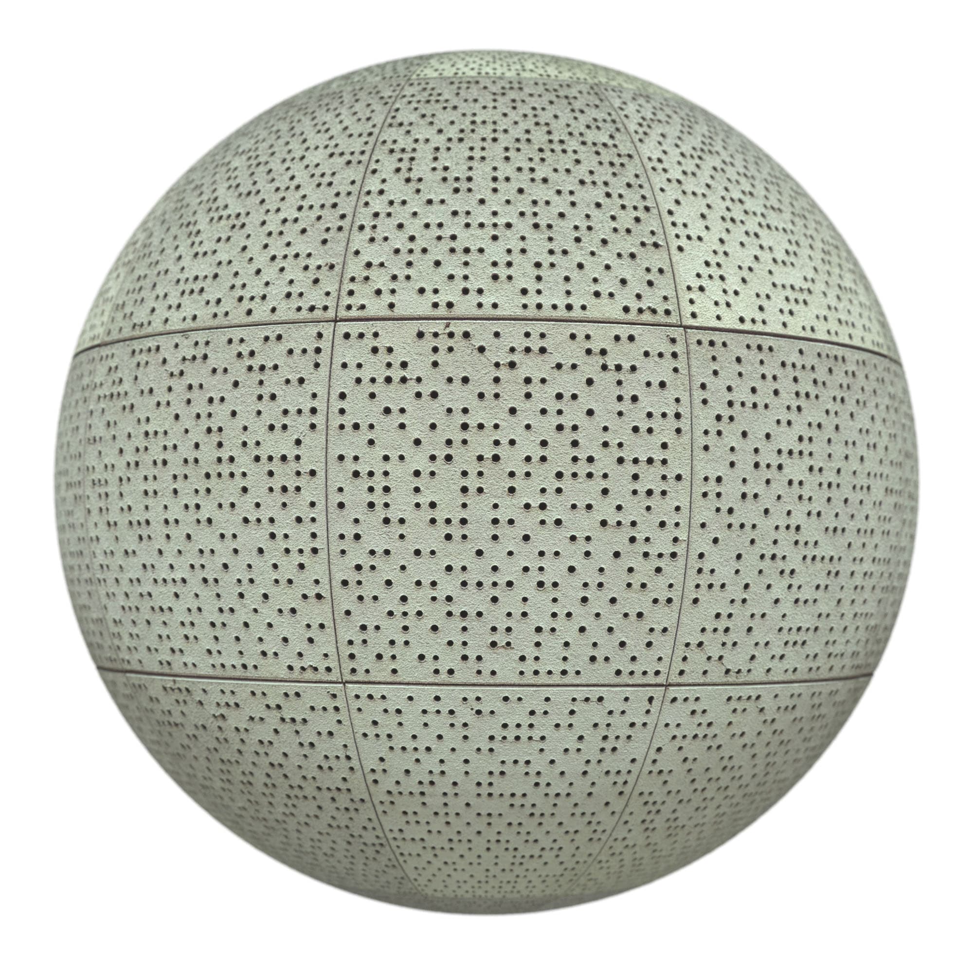 Ceiling Tile material applied to a rendered sphere.