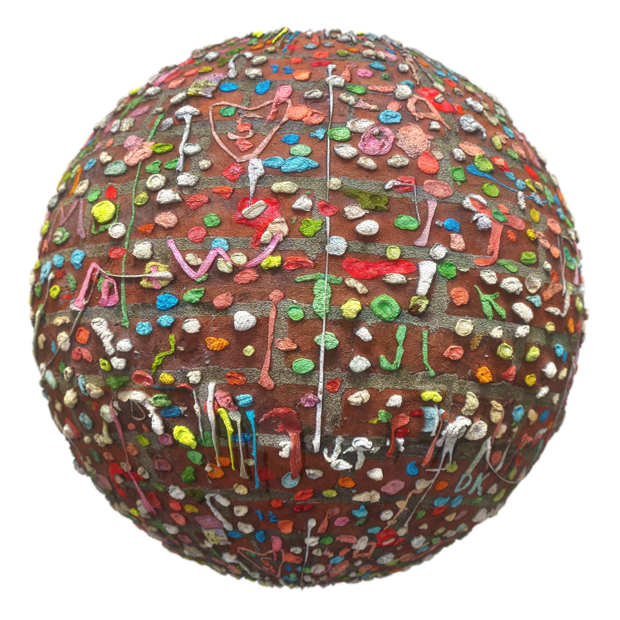 Gum Wall material applied to a rendered sphere.