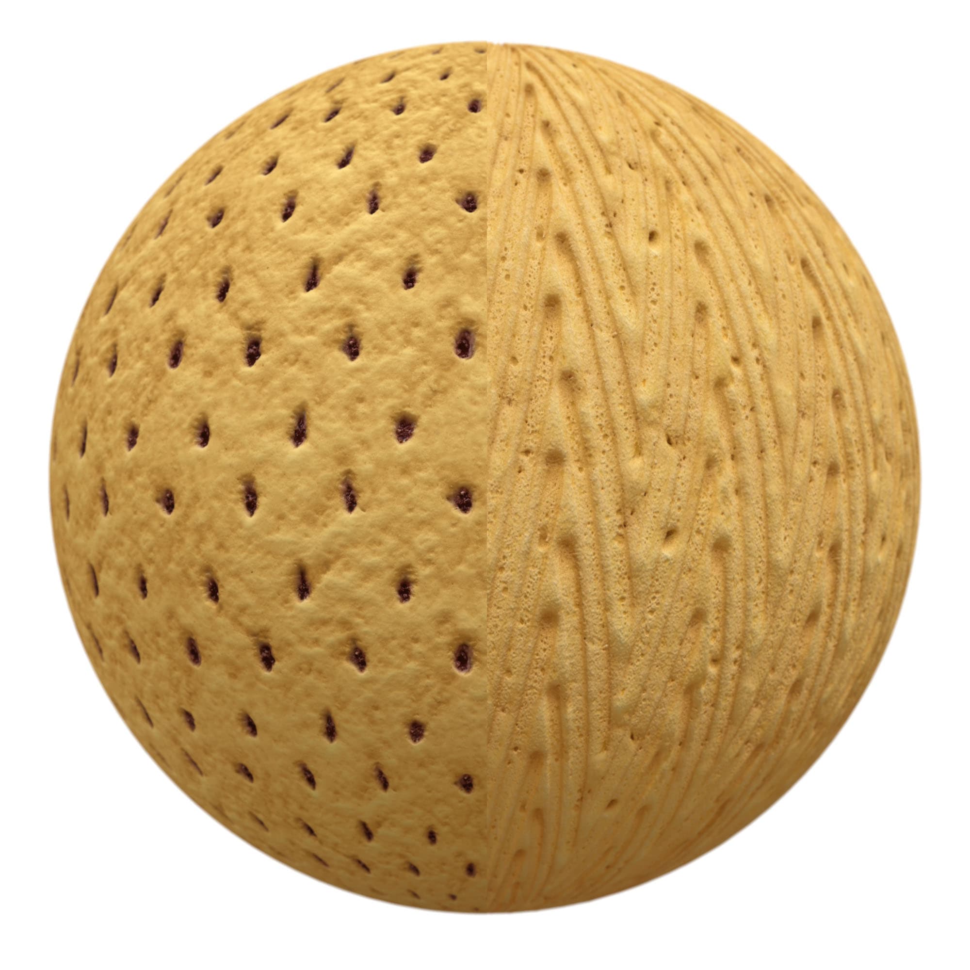 Pop-Tart Pastry material applied to a rendered sphere.