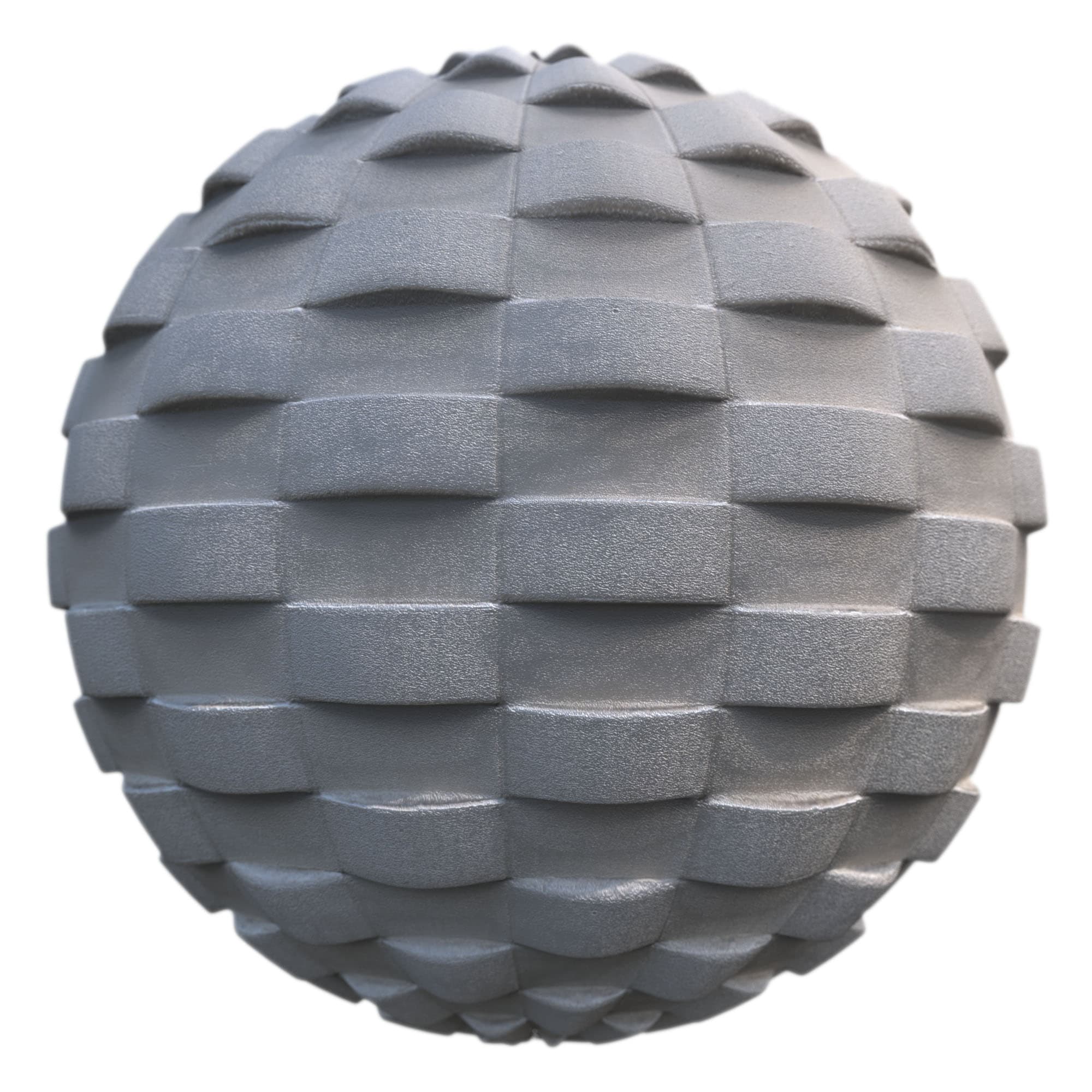 Round Brick material applied to a rendered sphere.