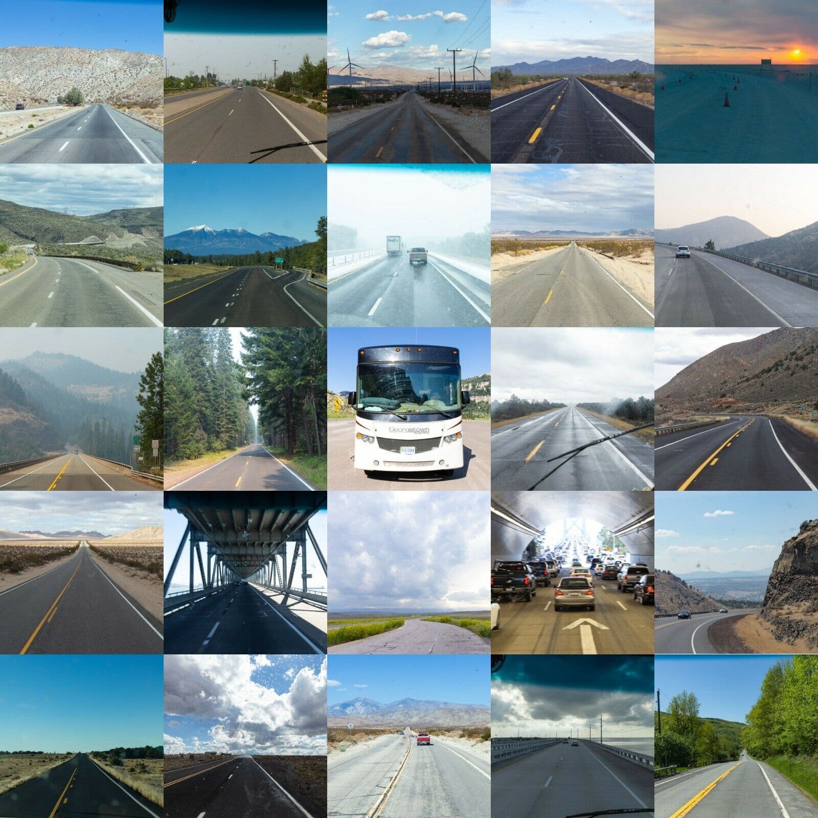 Roads, a square travel photograph from the RV years.