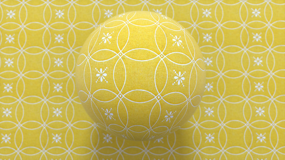 decorative yellow paper preview render